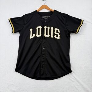 Louis The Child Baseball Jersey Mens M Black Excellent EDM Festival Rave Merch